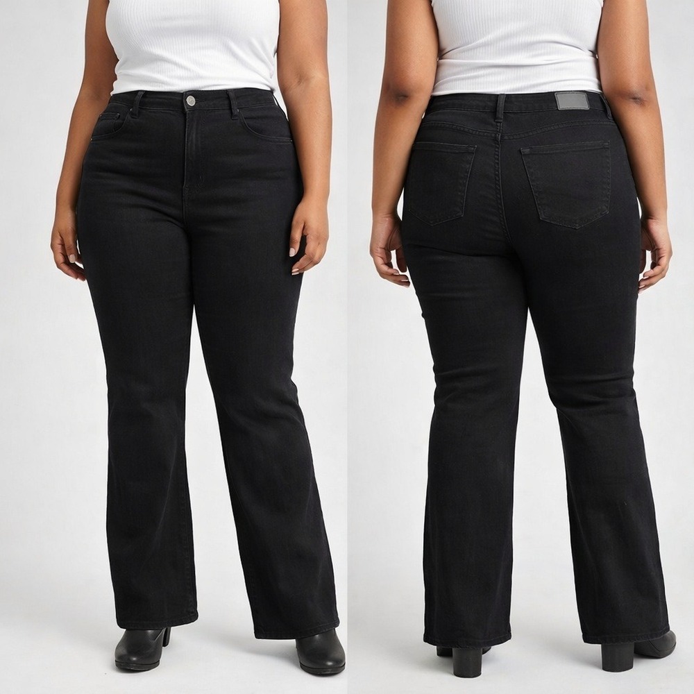 American Eagle Kick‎ Boot Jeans Womens 20 Black Stretch Bootcut Denim